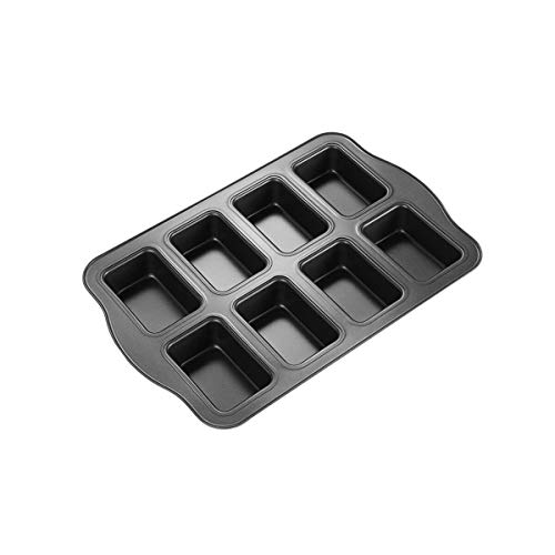 Mini Loaf Pan 8Cavity NonStick Carbon Steel Brownie Bakeware for Oven baking