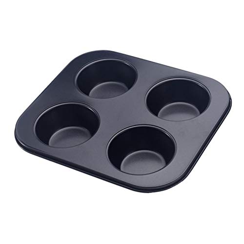 4Hole Muffin Pan Bakeware Nonstick Cupcake Baking Pan Mini Pie Pans  Heavy Duty Carbon Steel Muffin Tray Standard Baking Mold Pan for Oven Baking