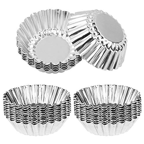 TXIN 20 Pack Egg Tart Aluminum Cupcake Cake Cookie Mold Pudding Mould Tin Baking Tool(XL)