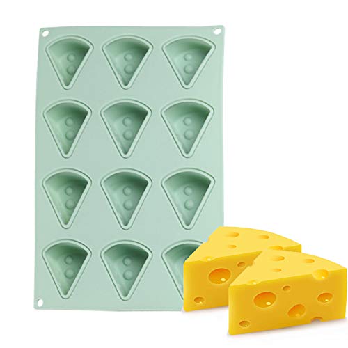 12 Holes Silicone Mold for Cheese Mousse Cake3D Silicone Mousse Cake Mold NonStick Dessert Cake Decorating Tool for Kitchen Baking