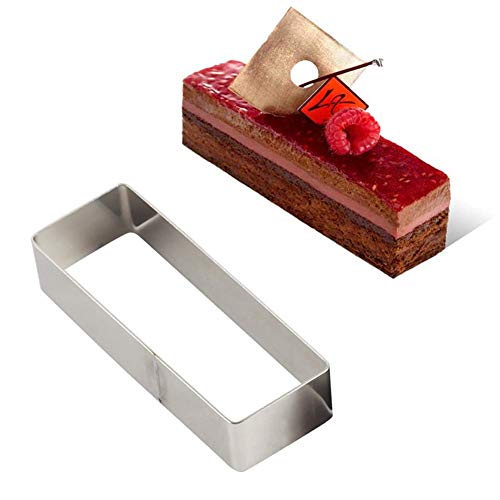 Rectangle Cake Mousse Mold  Stainless Steel Baking Molding Forming Layering Cake Pastry Ring Cutters Square Baking Metal Ring Molds