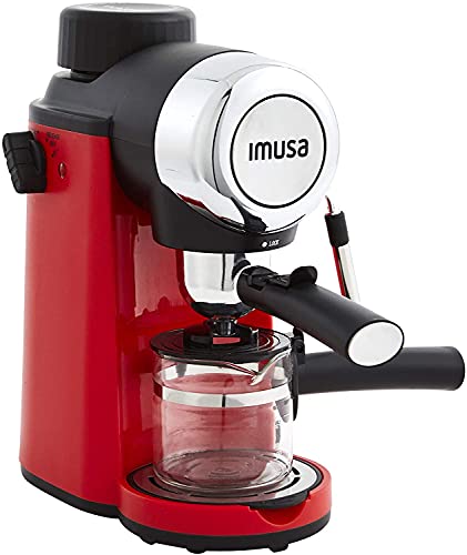 IMUSA USA 4 Cup Epic Electric EspressoCappuccino Maker Red 800 Watts