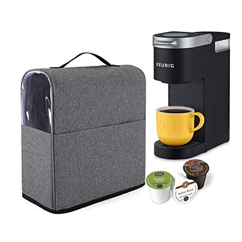 CURMIO Coffee Maker Dust Cover Compatible with Keurig KMini and KMini Plus Coffee Making Machine Cover with Pockets for K Cup Cover Only