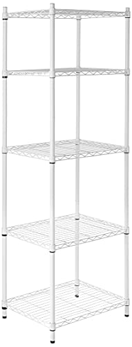 HoneyCanDo SHF01055 5tier white shelving unit 250 lbs