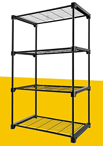 Tabiger 473 Storage Shelves Unit Closet Wire Shelving for Storage with 4 Tier Metal DIY Stackable Shelves Closet Shelving for Kitchen Bedroom Laundry Room Living Room 256 W x 158 D x 473 H