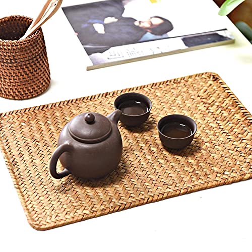NIWRVMKA Table Woven Placemats Set of 4Place Mats Indoor Table MatsTable matPlacemats for Dining TablePlace MatWoven PlacematHeat Resistant Washable Rustic Outdoor Yellow Placemats