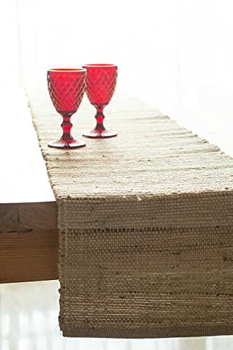 Chardin home EcoFriendly Natural JuteHemp Hand Braided Table Runner Size 13x72