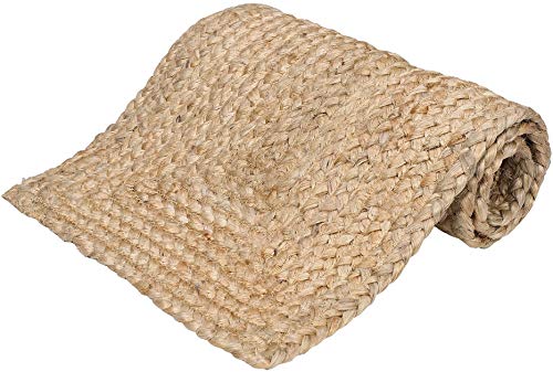 GLAMBURG Farmhouse Jute Burlap Table Runner 36 Inches Long 13x36 Natural Jute Braided Table Runner Organic EcoFriendly Rustic Vintage Dining Table Runner