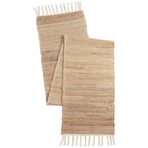 Hand Woven Jute Cotton Table Runner 14x72 Six Seater  Eco Friendly Dining Table Use  Decor for Family Dinner or Gatherings  Indoor Outdoor Parties  Everyday Use (14x72 Natural JuteIvory)