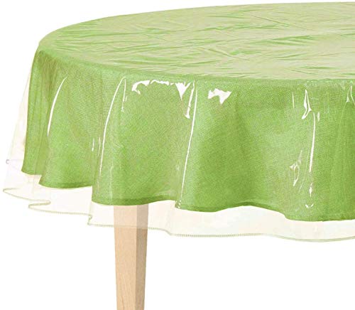 BNYD Clear Plastic Tablecloth Protector Table Cloth Vinyl (70 Round)