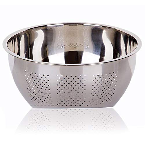 Joyoldelf Stainless Steel Rice Washing Bowl Versatile 3In1 Colander and Kitchen Strainer with Side Drainers for Rice Vegetables  Fruit
