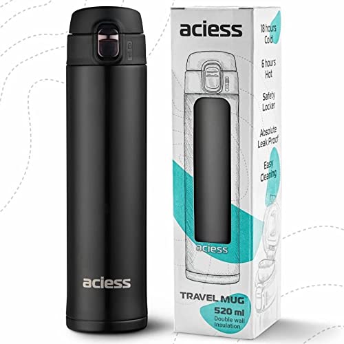 Aciess Travel Coffee Mug Spill Proof  Lightweight Thermos Coffee Travel Mug For Women 175 Oz  Travel Coffee Cup  Double Wall Vacuum Insulated Coffee Tumbler For Men  Stainless Steel Thermal Cup