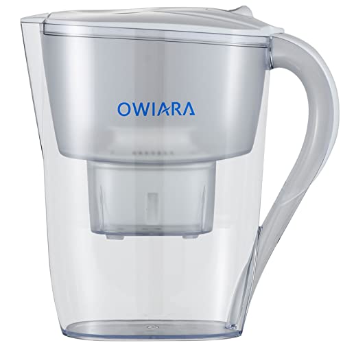 OWIARA Water Filter Pitchers for Drinking Water with Activated Carbon Filter10 Cup 150 Gallon Filter Water Pitcher BPA Free and Removes Fluoride Chlorine Lead PFAS PFOA
