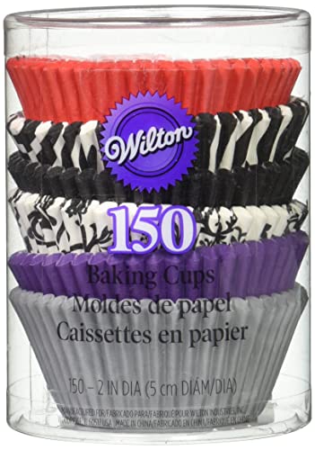 Wilton 150 Count Baking Cup Standard DamaskZebra