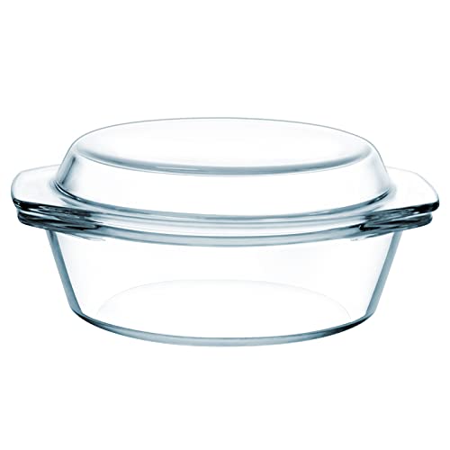 NUTRIUPS Casserole Dish with Glass Cover Oven Safe Casserole Dish with Lid Glass Casserole for Oven Covered Bowl for Cooking Baking and Serving(1L）