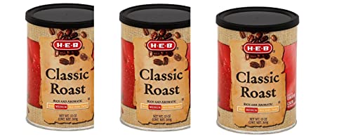 H‑E‑B Classic Roast Medium Roast Ground Coffee 13 OZ(pack of 3)