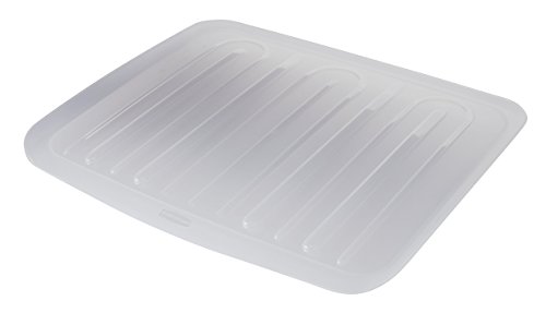 Rubbermaid 18 in L x 148 in W x 1516 in H Clear Plastic Dish Drainer