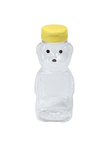 Little Giant Plastic Bear Bottle Honey Squeeze Bottle with Fliptop Lid (12 Ounce 12 Pack) (Item No HBEAR12)