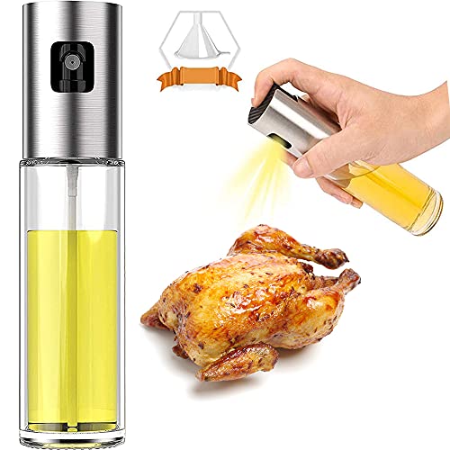 Oil Sprayer Bottle 100ml Oil Spray Versatile Glass Olive Oil Sprayer MisterOlive Oil Spray for cooking Salad BBQ Kitchen Baking Roasting