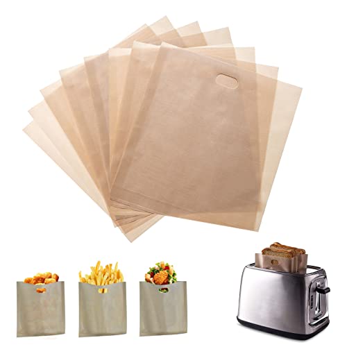 Toaster Bags Reusable Gluten Free No Bread CrumbsCross Contamination Keeps Toaster CleanGrilled Cheese Toaster Bags For Hamburger Breakfast Garlic Toast Hot Dogs French Fries Sausage Rolls8 Pack