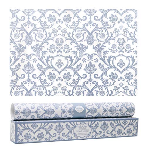 Elodie Essentials 6 Scented Drawer Liners NonAdhesive Paper Sheets for Home Closet Shelves Cabinet and Dresser Drawers  Royal Damask Print  14 x 19½ Inch (Fresh Linen)