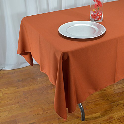 American Home Design Polyester Rectangle 60 x 108 Tablecloth (Rust)