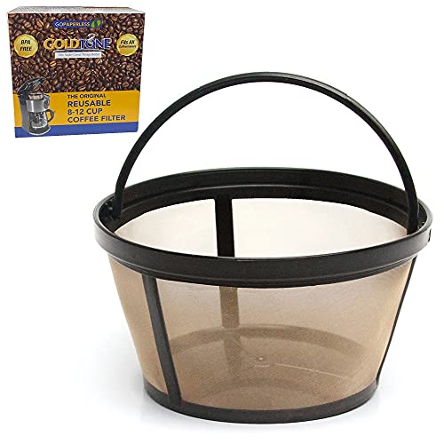 GOLDTONE Reusable 812 Cup Basket Coffee Filter fits Mr Coffee Makers and Brewers Replaces your Paper Coffee Filters BPA Free