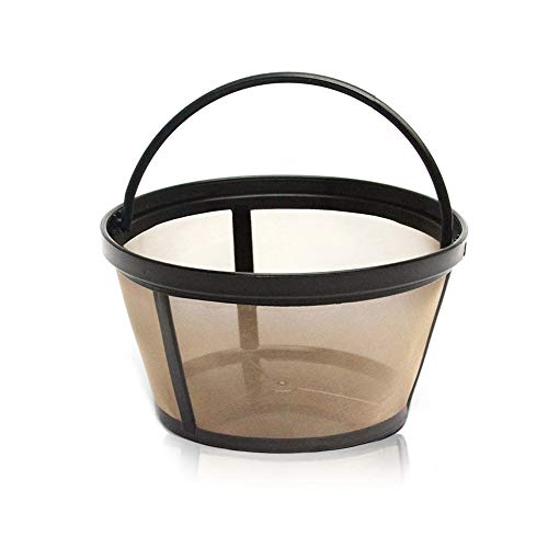 Permanent BasketStyle Gold Tone Coffee Filter designed for Mr Coffee 1012 Cup BasketStyle Coffeemakers