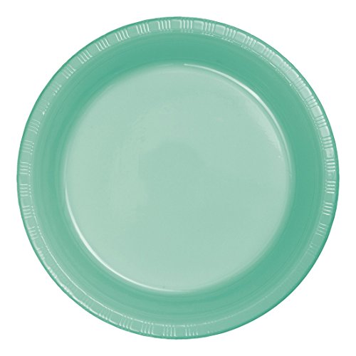 Creative Converting Fresh Mint Plastic Lunch Plate 7 Green