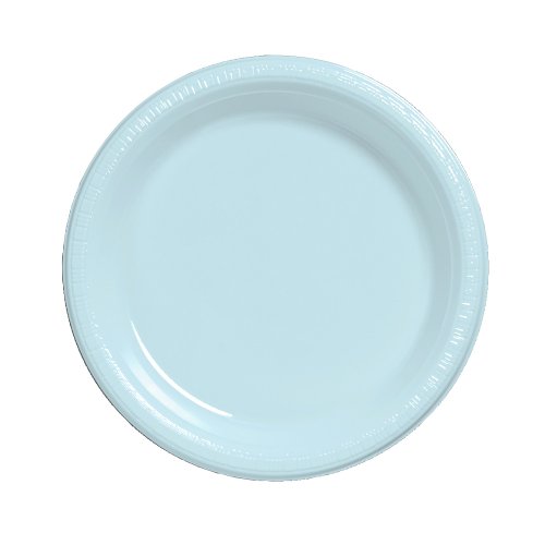 Creative Converting Touch of Color 20 Count Plastic Lunch Plates Pastel Blue 7