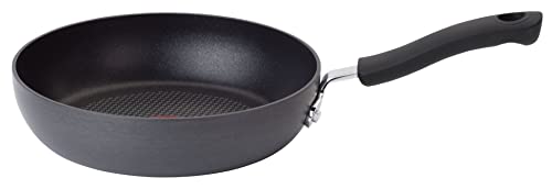 Tfal E76507 Ultimate Hard Anodized Scratch Resistant Titanium Nonstick ThermoSpot Heat Indicator AntiWarp Base Dishwasher Safe Oven Safe PFOA Free Saute  Fry Pan Cookware 12Inch Gray