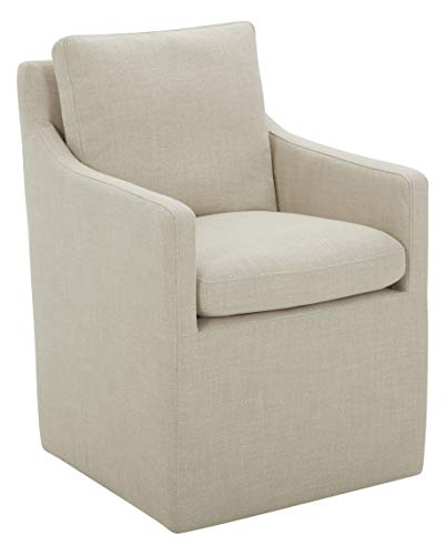 Amazon Brand  Stone  Beam Vivianne Modern Upholstered Dining Chair with Casters 244W Linen