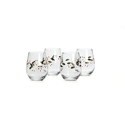 Pfaltzgraff Winterberry Stemless Wine Glasses (Set of 4)