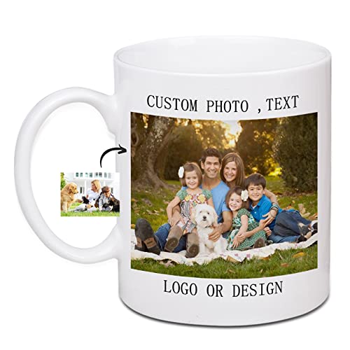 Custom Coffee Mug  Personalized Coffee Mug with Photo Text Customized Ceramic Coffee Mug  Customizable Mug Funny Mug Personalized Gifts Custom Mug with Photo  Add Your Photo  11oz White