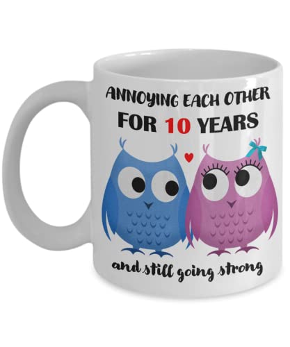 Funny 10th Anniversary Mug  10th Anniversary Coffee Mug  Tin Anniversary Wife Husband Gift 