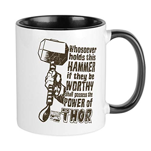 CafePress Marvel Comics Thor Retro Thors Hammer Mug Ceramic Coffee Mug Tea Cup 11 oz
