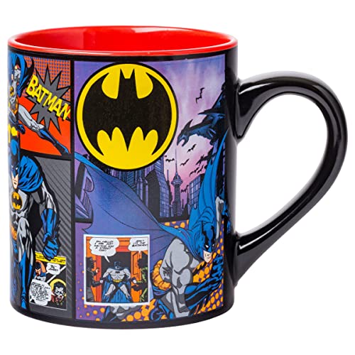 Silver Buffalo DC Comics Batman Comic Panel Ceramic Coffee Mug 14 Ounces