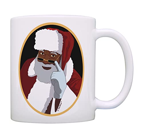 Christmas Mugs For Women Black Santa Merry Christmas Ceramic 11oz Coffee Mug Tea Cup Santa