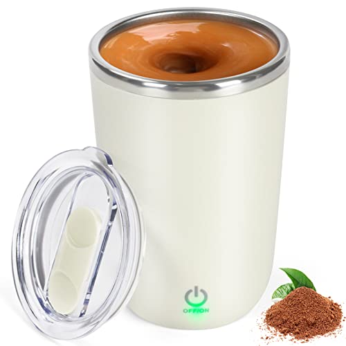 YXTII Self Stirring Coffee Mug Automatic Mixing Cup with Mixing Function Car Travel Mug Travel Coffee Mug Rechargeable Auto Magnetic Coffee Mug For Hot Cocoa Mocha Chocolate Tea
