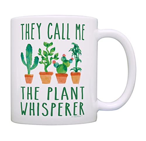 Garden Mug They Call Me the Plant Whisperer Funny Quote Garden Themed Gifts Coffee Mug Tea Cup Multi