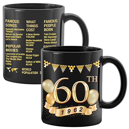 Greatingreat 1962 Old Time Information60th Birthday Mug Happy 60 Birthday Party Turning 60 Birthday 60th Bday For Her  Him Sixty Birthday Mug Milestone Birthday