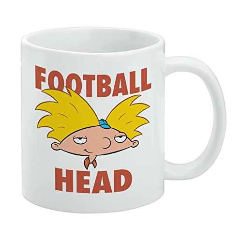 Hey Arnold Football Head Ceramic Coffee Mug Novelty Gift Mugs for Coffee Tea and Hot Drinks 11oz White