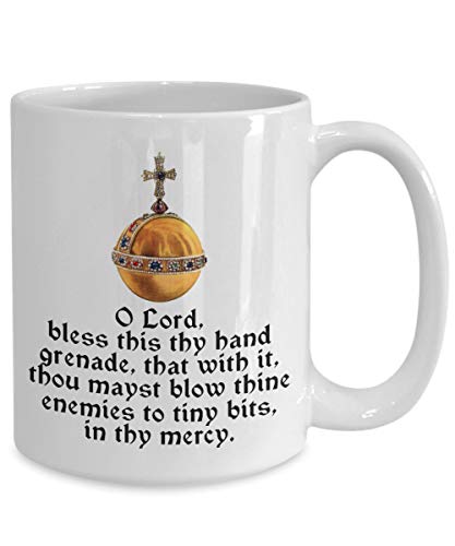 Pop Mug Holy Hand Grenade Novelty 11oz Ceramic drink milk  Coffee Mug for Your Him or Her Mom Dad BrotherSister Birthday Holiday Funny and Cool Christmas Thanksgiving