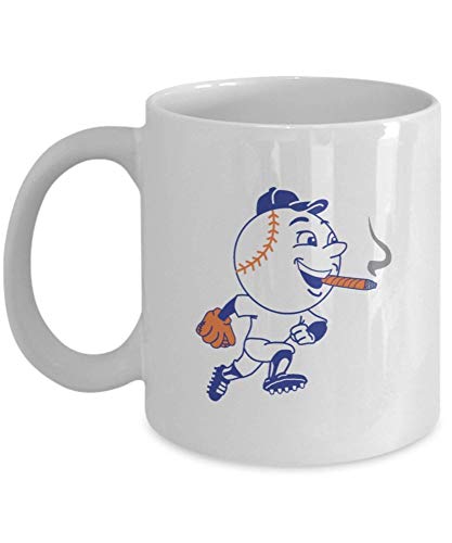 Fathers Day Coffee Mug Mr Met Smoking Cigar 11 Oz White By Tech Fashion DIA7W1