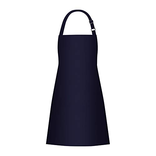 Jubatus 1 Pack Bib Aprons with 2 Pockets Cooking Chef Kitchen Apron for Women Men Navy Blue