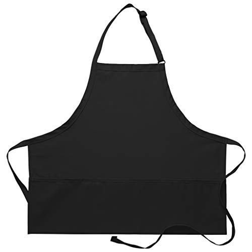 DayStar Apparel Premium Quality 3Pocket Bib Apron with Adjustable Neck and Extra Long Ties  Style 200