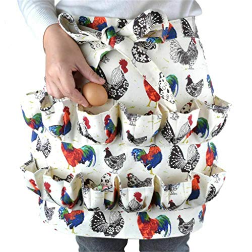Aprons for Women with Pockets Home Farm Collecting Eggs Chicken Holds Fashion Apron Pockets Apron Home Textil
