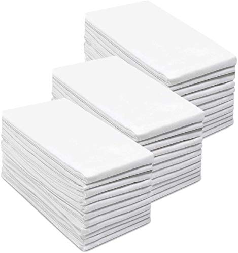 SimpliMagic 79374 Flour Sack Kitchen Towels Pack of 12 White