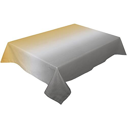Zadaling Yellow Grey Tablecloth RectangleSquare Waterproof Yellow Grey Ombre Table Cloth Cover for Kitchen Dinning Table Top Decoration52x70Inch for BanquetPartyHoliday DinnerWedding