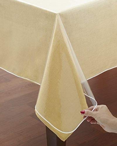 Heavy Duty Deluxe Clear Vinyl Tablecloth Protector 60 x 90  Oblong